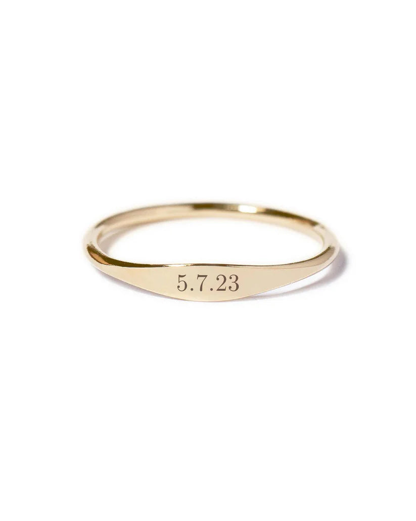 Rush Production Engraved Signet Rings