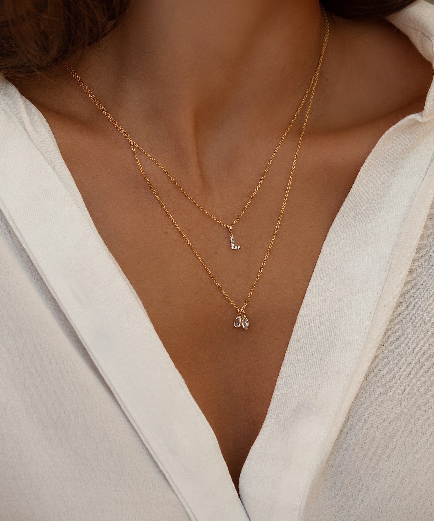 Tiny 14K Gemma Necklace