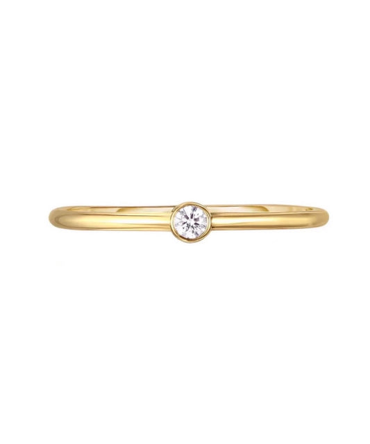 14K Baby Diamond Ring