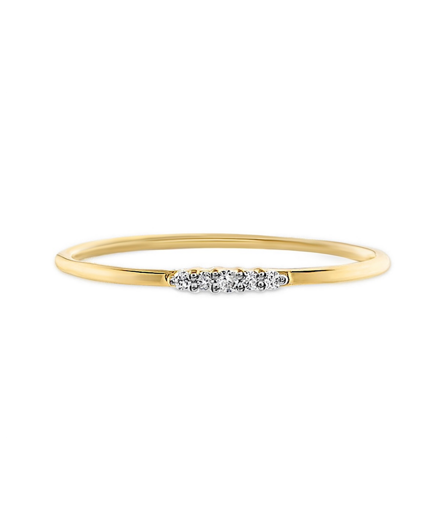 14K Diamond Tiny Pinky Ring