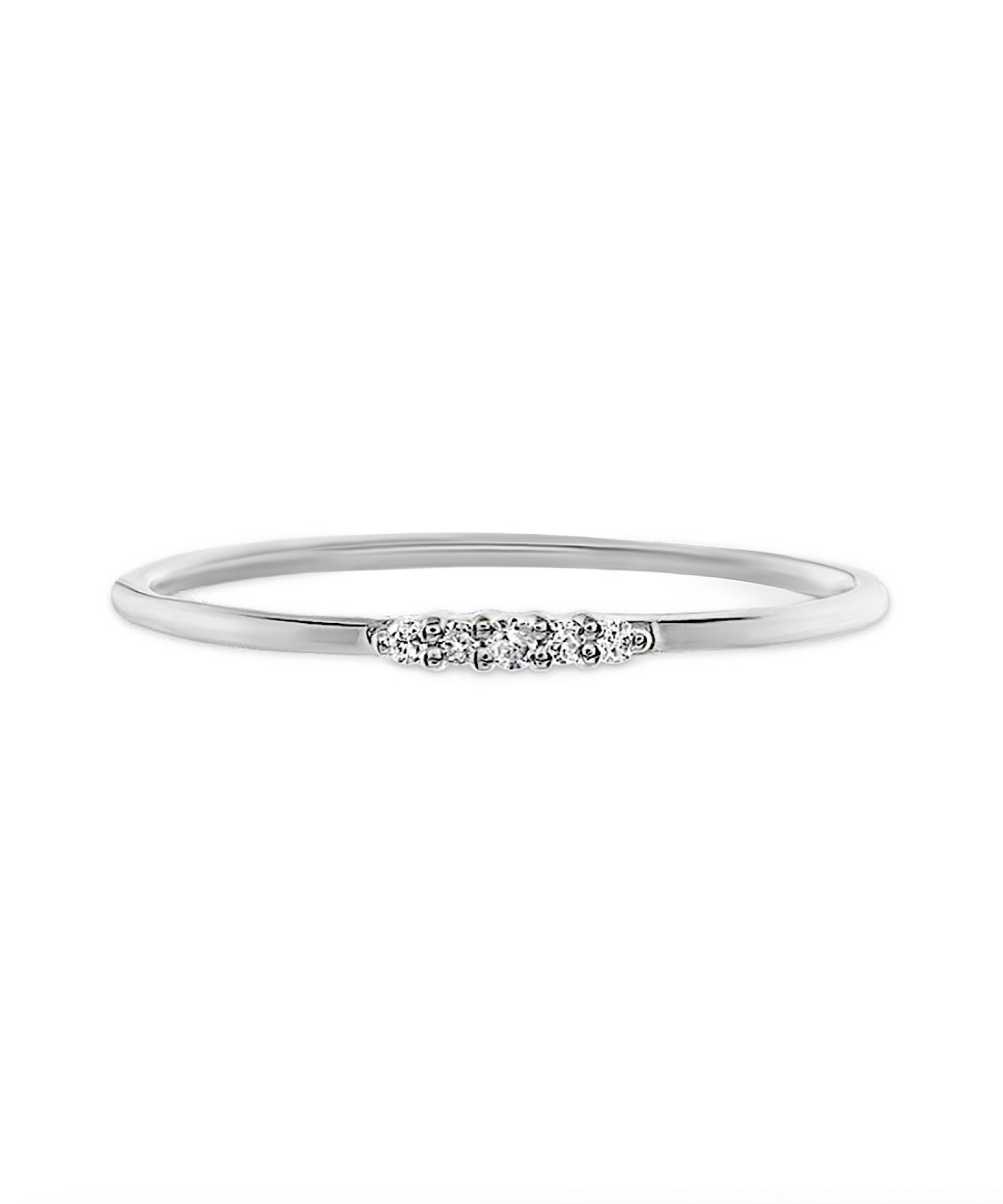 14K Diamond Tiny Pinky Ring