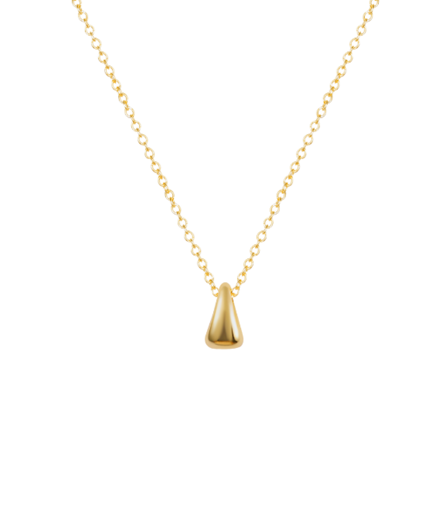 Micro 14k Gold Teardrop Necklace