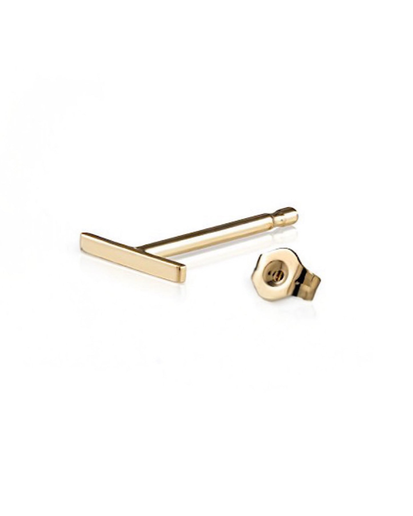 14K Tiny Bar Studs