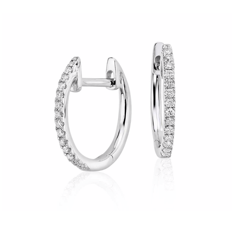 14k Diamond Huggies
