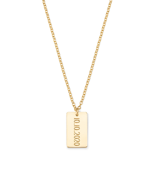 Engraved Bar Necklace