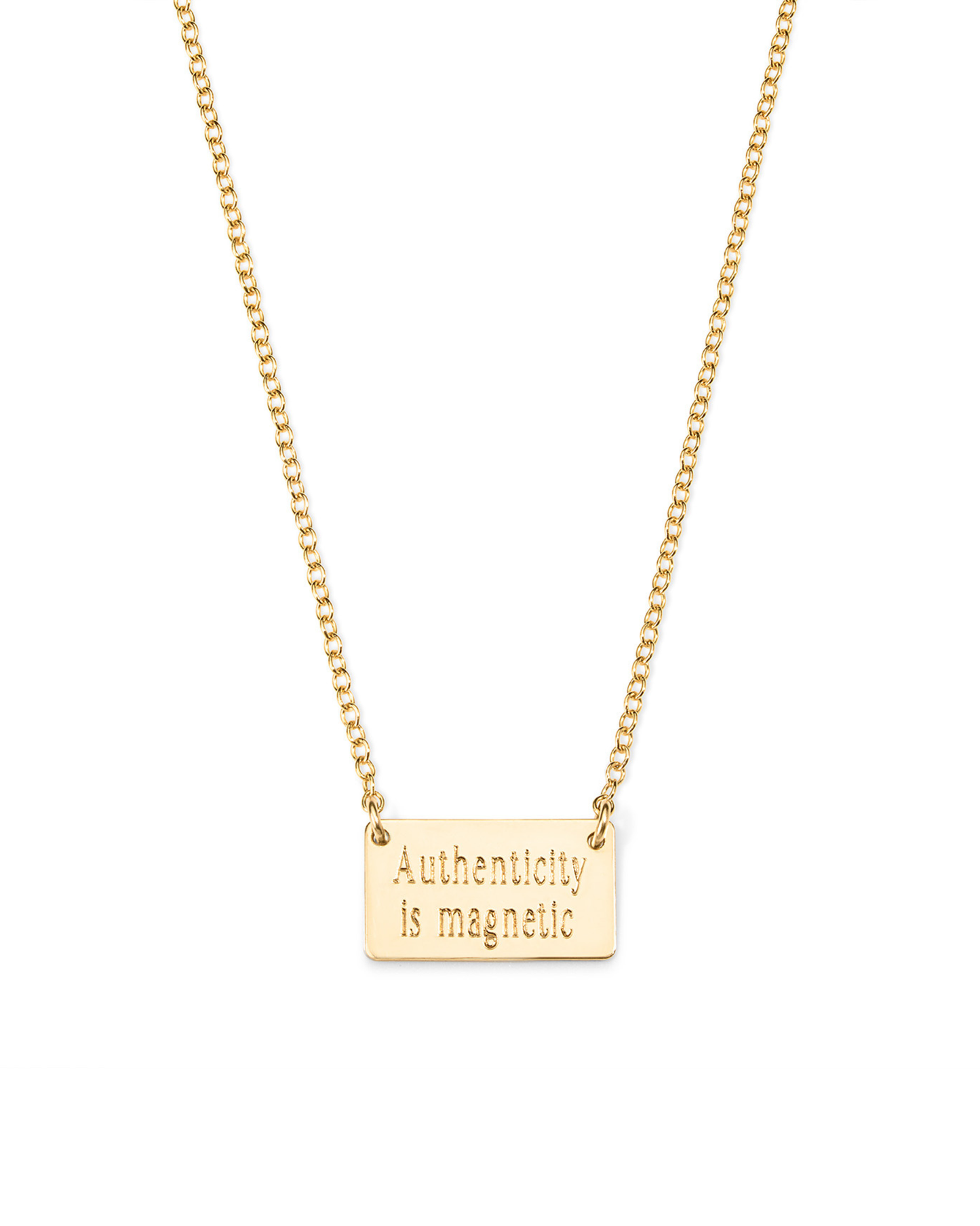 Engraved Bar Necklace
