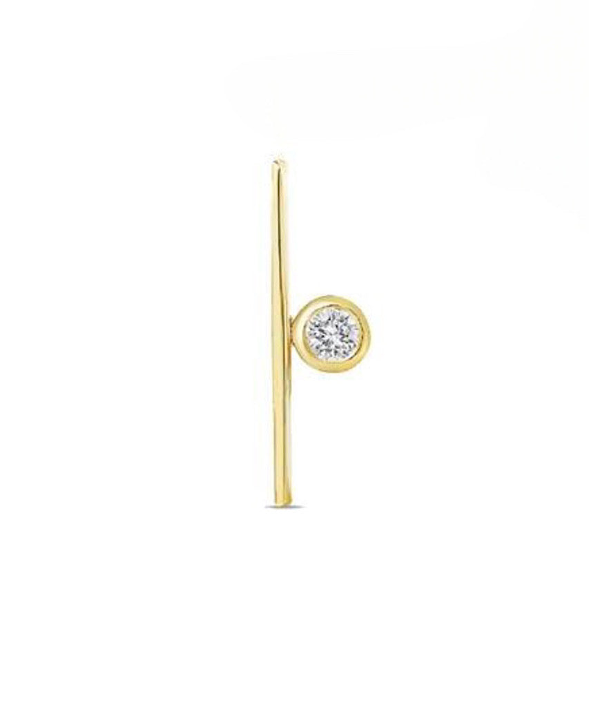 14K Diamond Line Stud