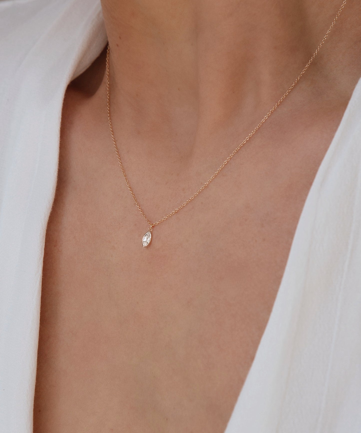 Tiny 14K Gemma Necklace