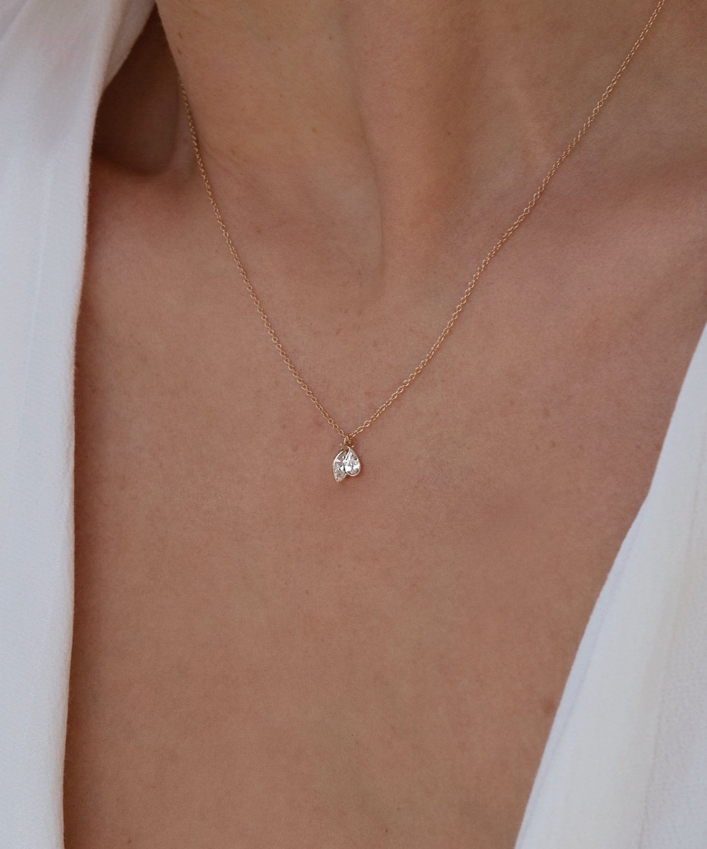 Tiny 14K Gemma Necklace