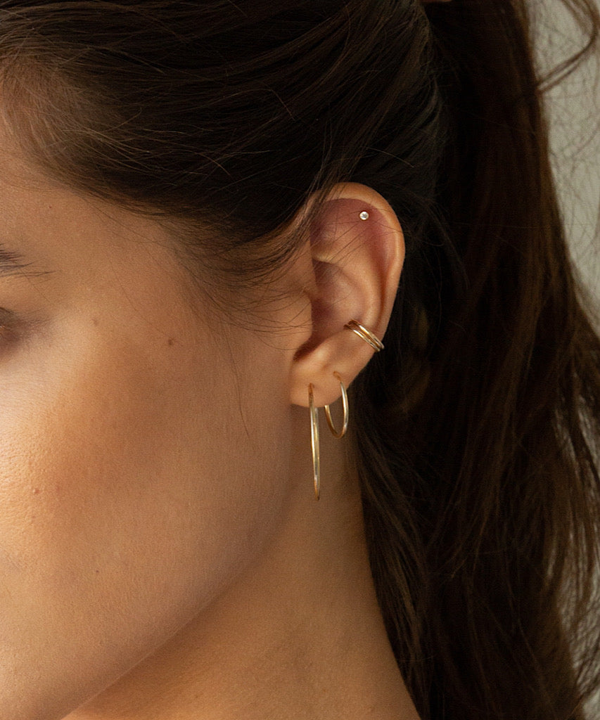 Endless Gold Hoop Earrings