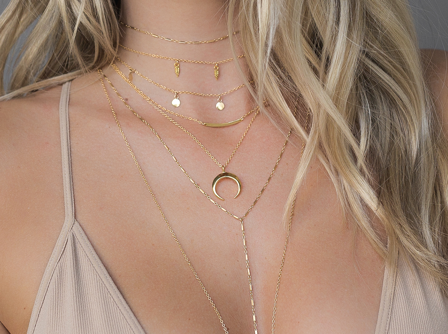 Dainty Bar Lariat Necklace