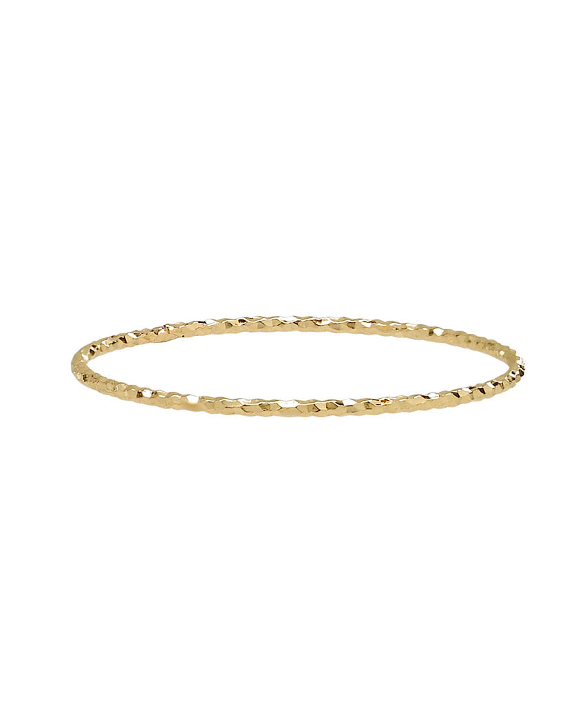 Tiny Solid 14k Gold Sparkle Band