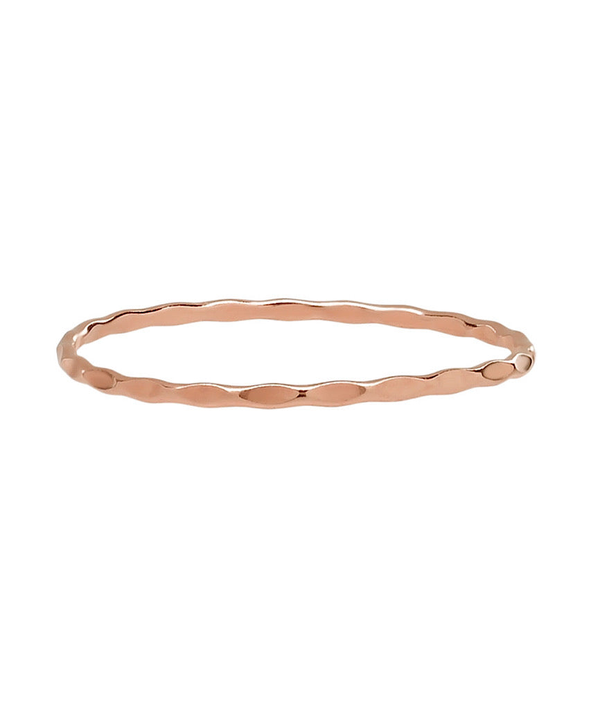 14k Tiny Hammered Band