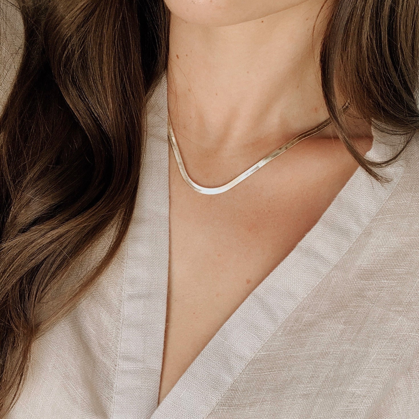 Serena Herringbone Necklace – Belladaar - Main Image