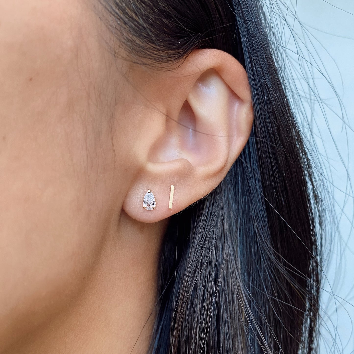 Solid 14K Gold Leona Stud Earrings