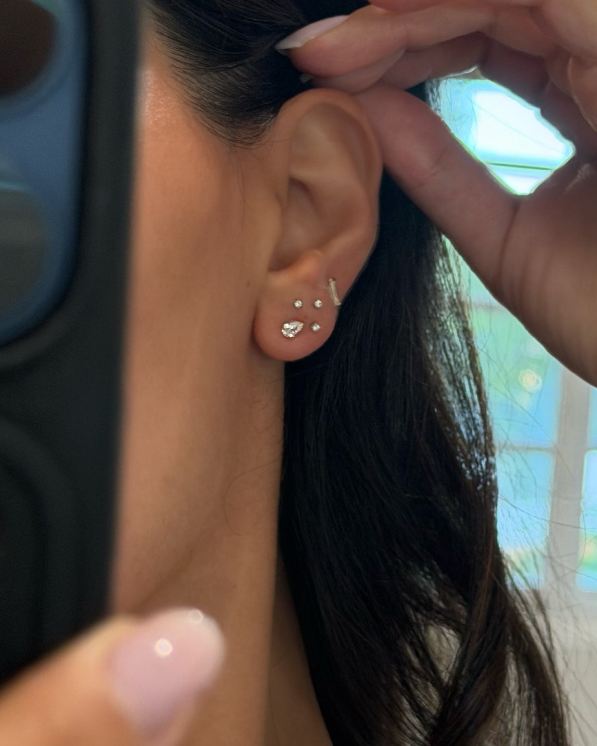 Solid 14K Gold Leona Stud Earrings
