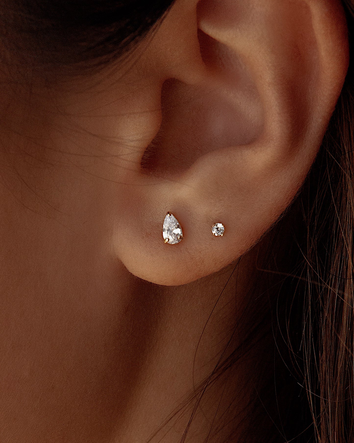 Solid 14K Gold Leona Stud Earrings