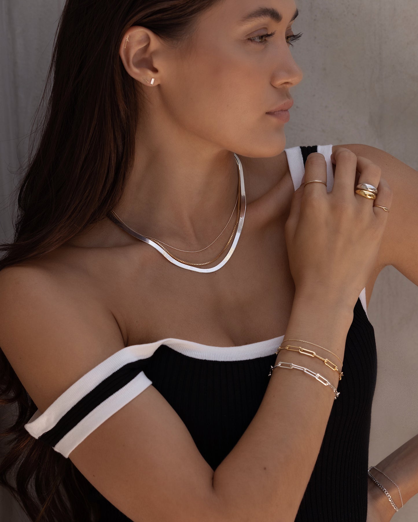 Serena Herringbone Necklace