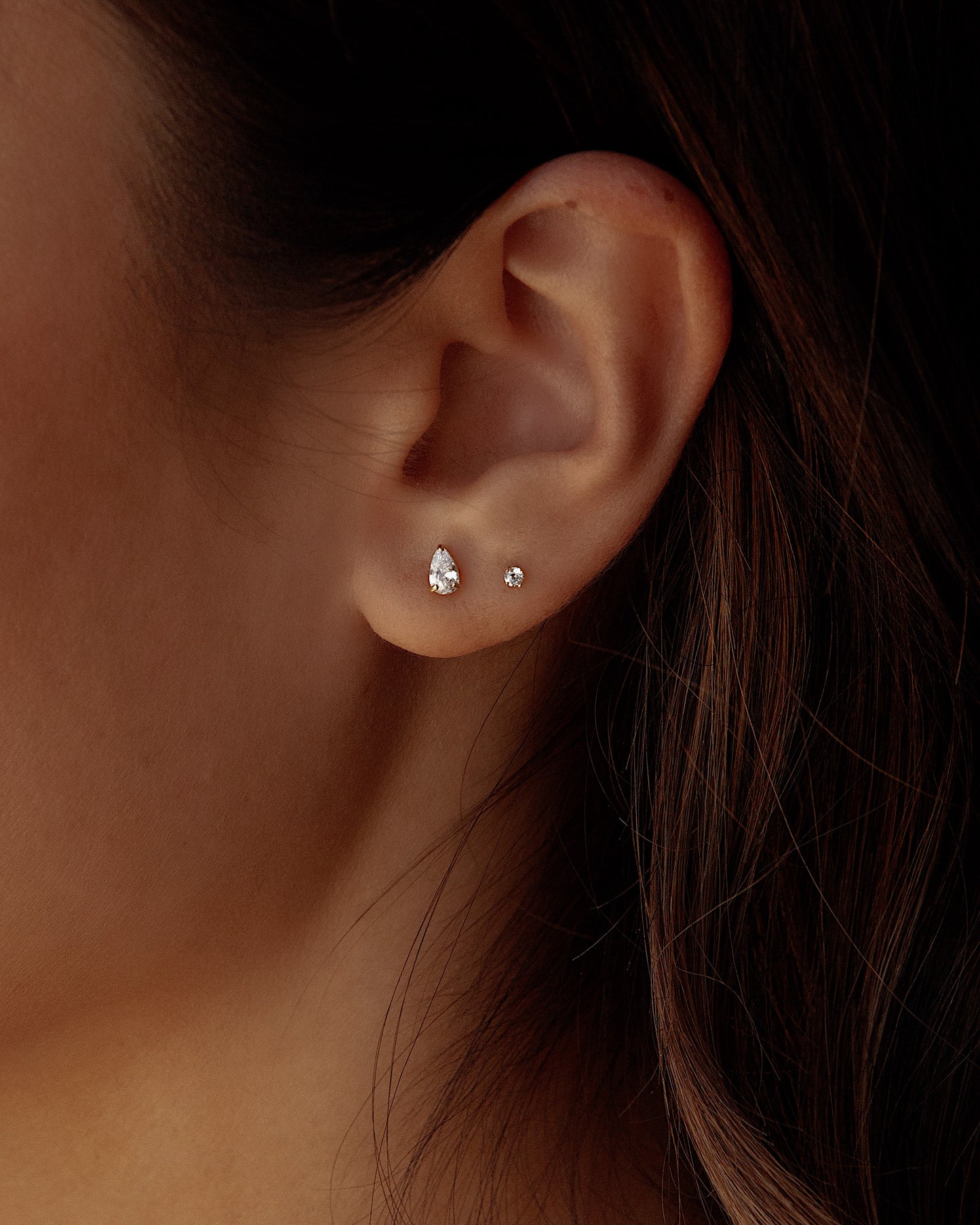 Solid 14K Gold Leona Stud Earrings
