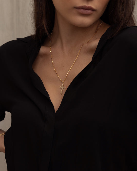 Noir Cross Necklace
