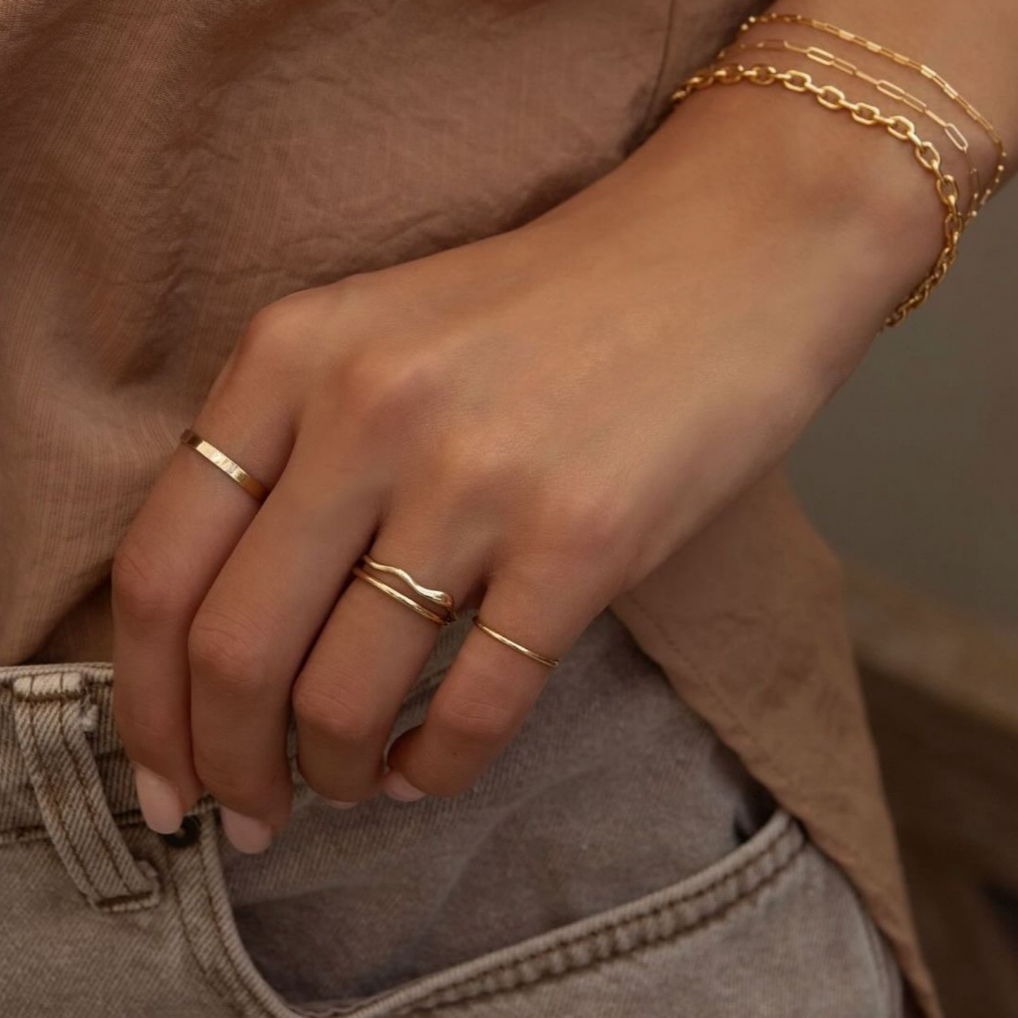 14K Free Flow Ring