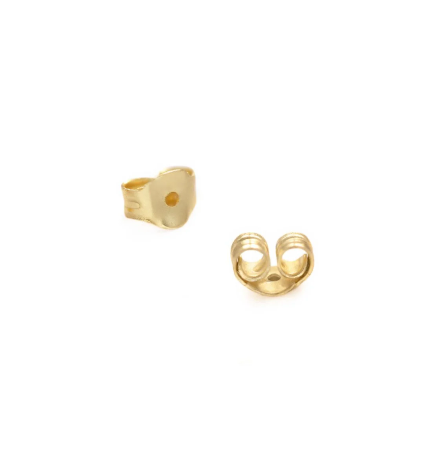 Pair Of Solid 14k Gold Backings