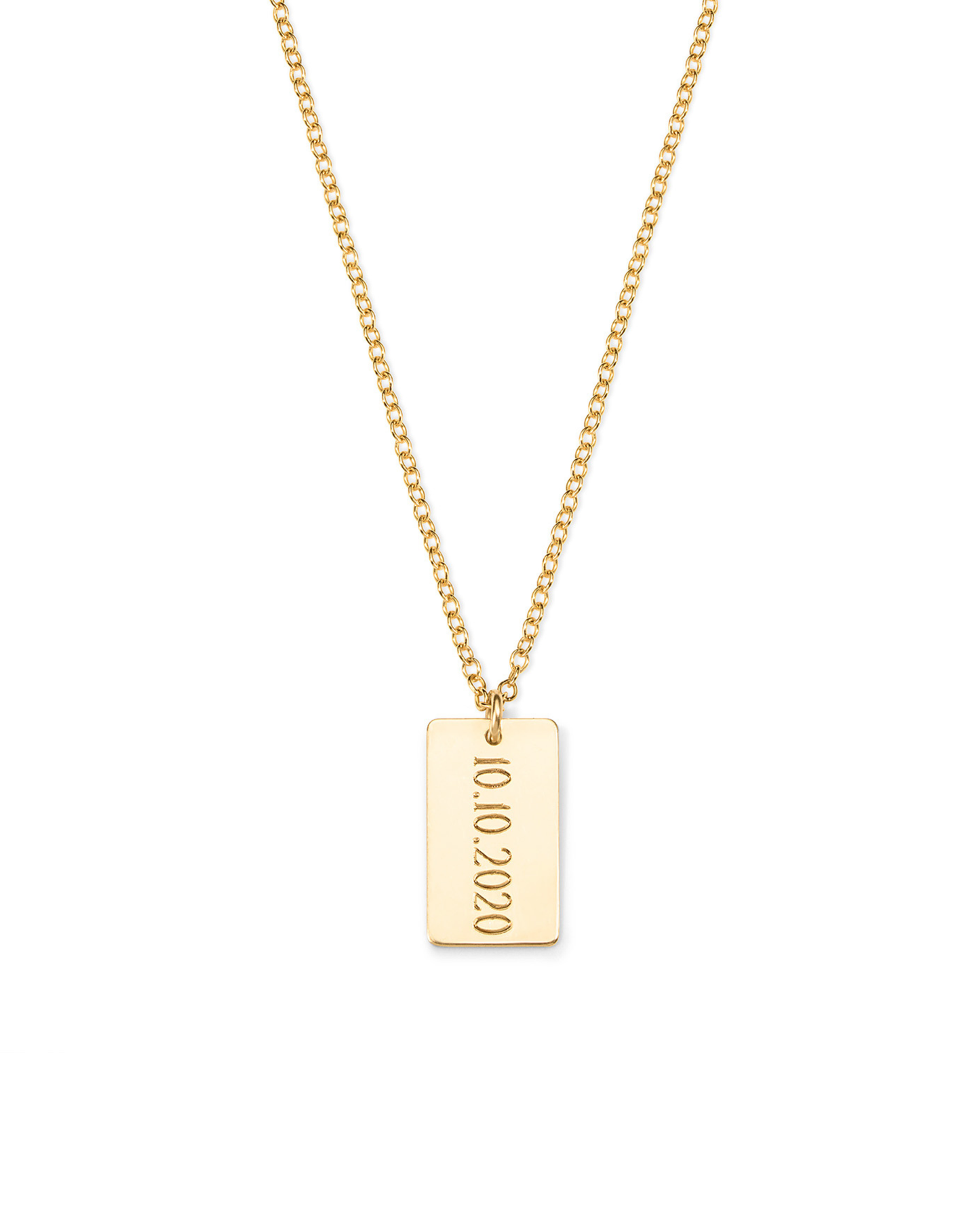 Engraved Bar Necklace