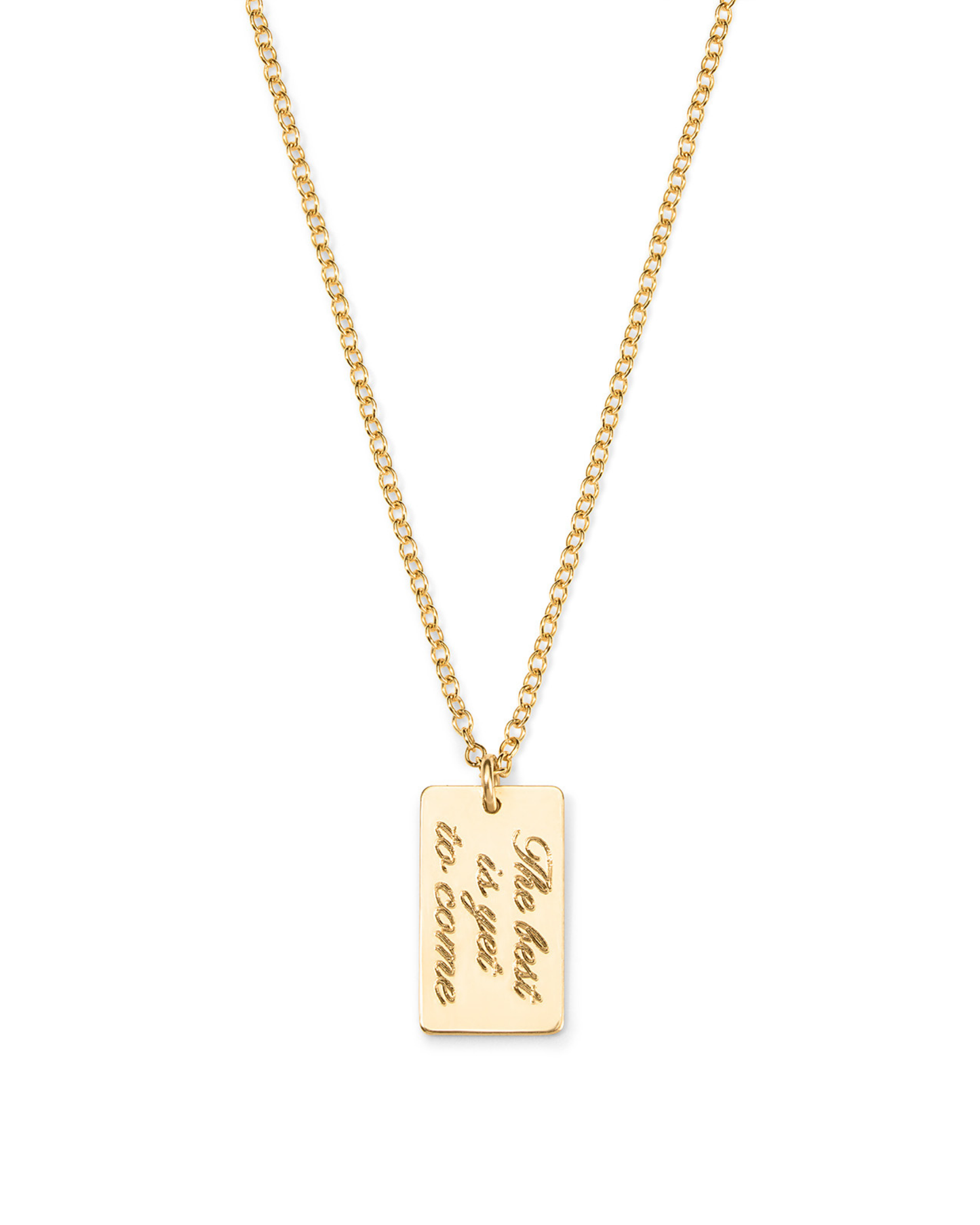 Engraved Bar Necklace