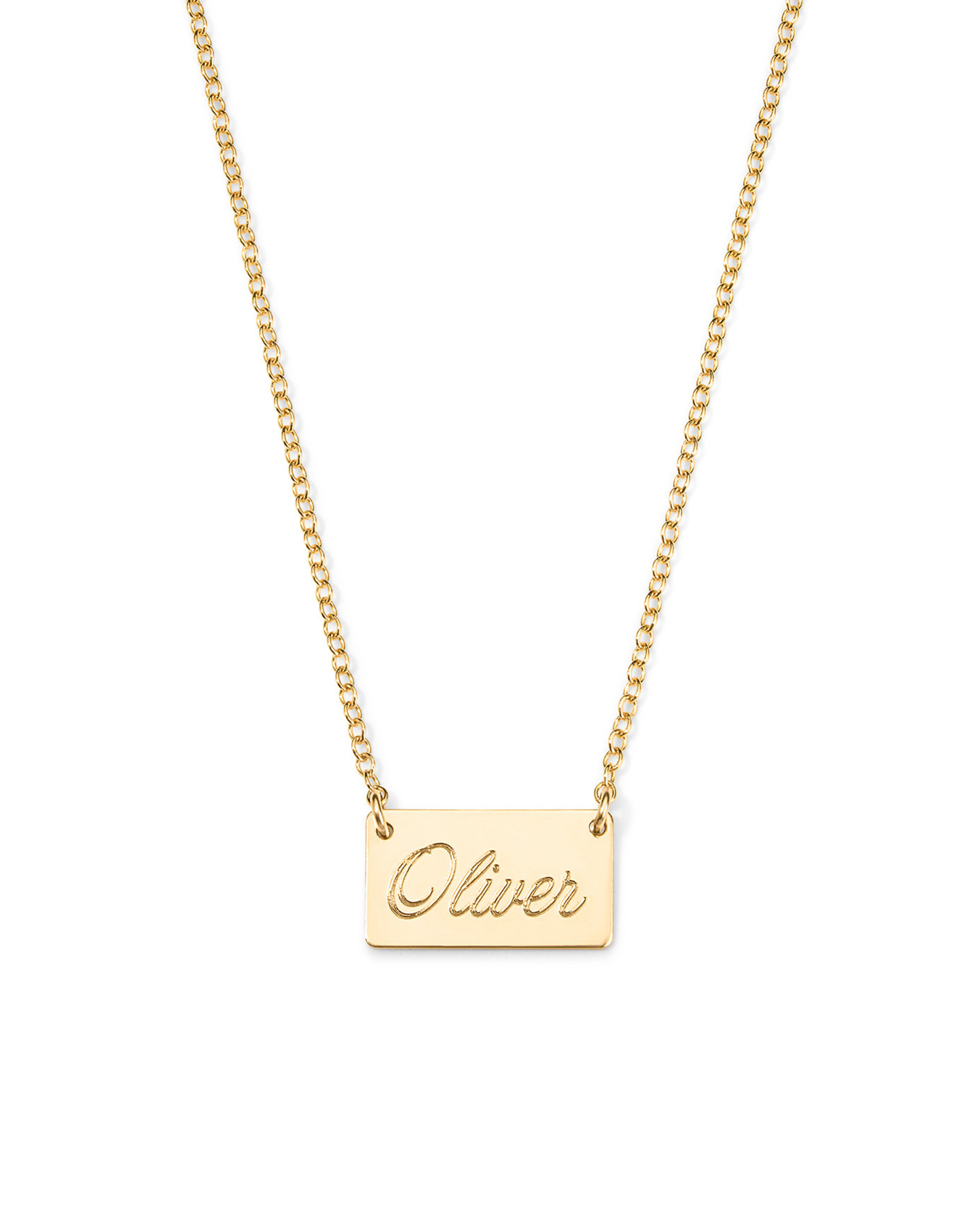 Engraved Bar Necklace