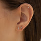 14K Double Diamond Stud