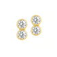 14K Double Diamond Stud