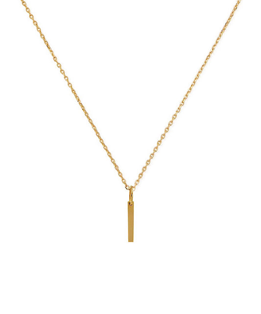 Micro 14k Gold Bar Necklace