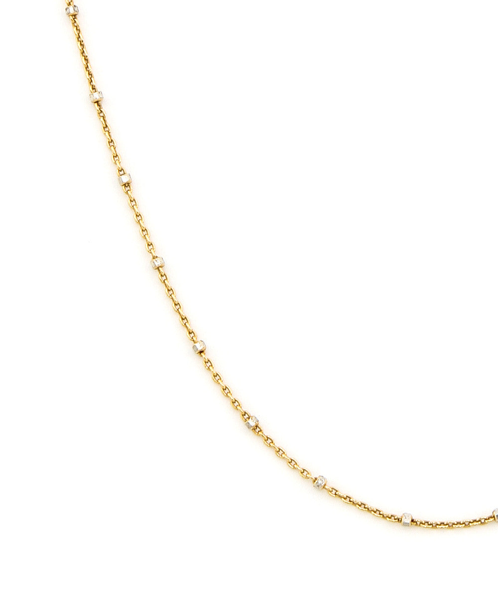 14K Gold Filled Mixed Metal Beaded Necklace
