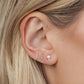 Solid 14K Gold Freshwater Pearl Stud Earrings