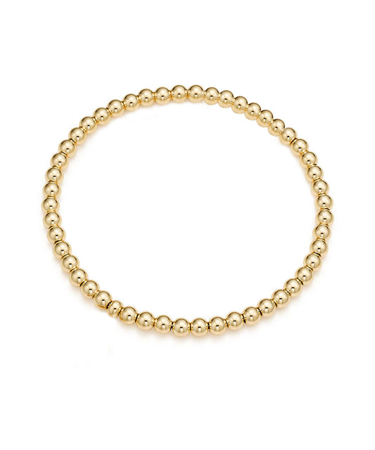 14K Gold Filled Beaded Stretch Bracelet