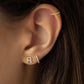 14K Diamond Initial Stud Earring