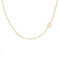 14K TINY Sideways Initial Necklace