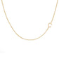 14K solid gold TINY Sideways Initial Necklace