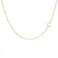 14K TINY Sideways Initial Necklace