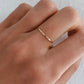 Tiny Solid 14k Gold Hammered Band