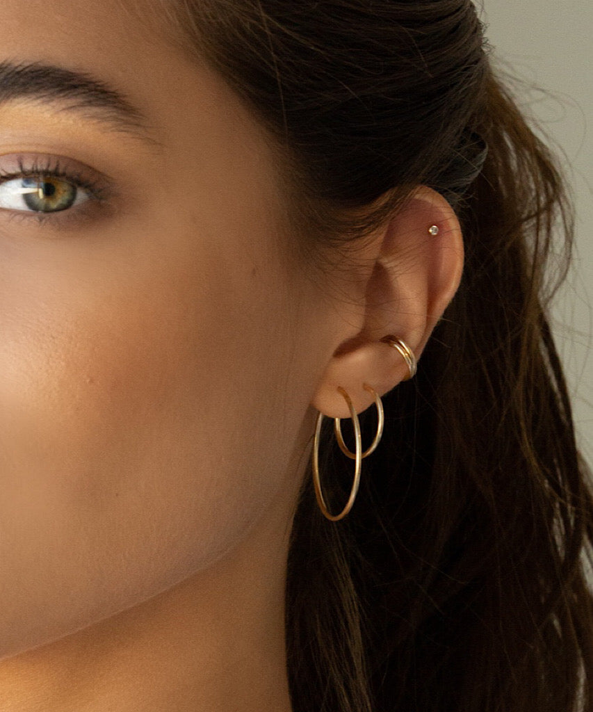 Small Thin Hoop Earrings | Caitlyn Minimalist