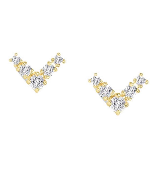 14K Sienne Diamond Stud