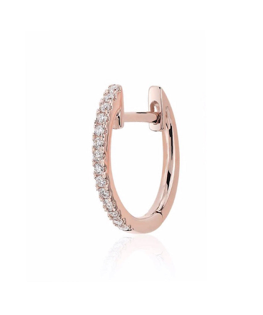 MINI 14K Diamond Huggies