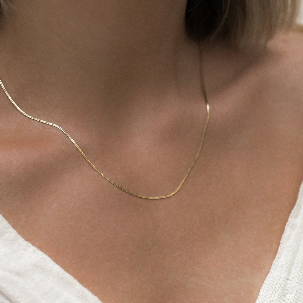 Teeny Tiny Herringbone Chain