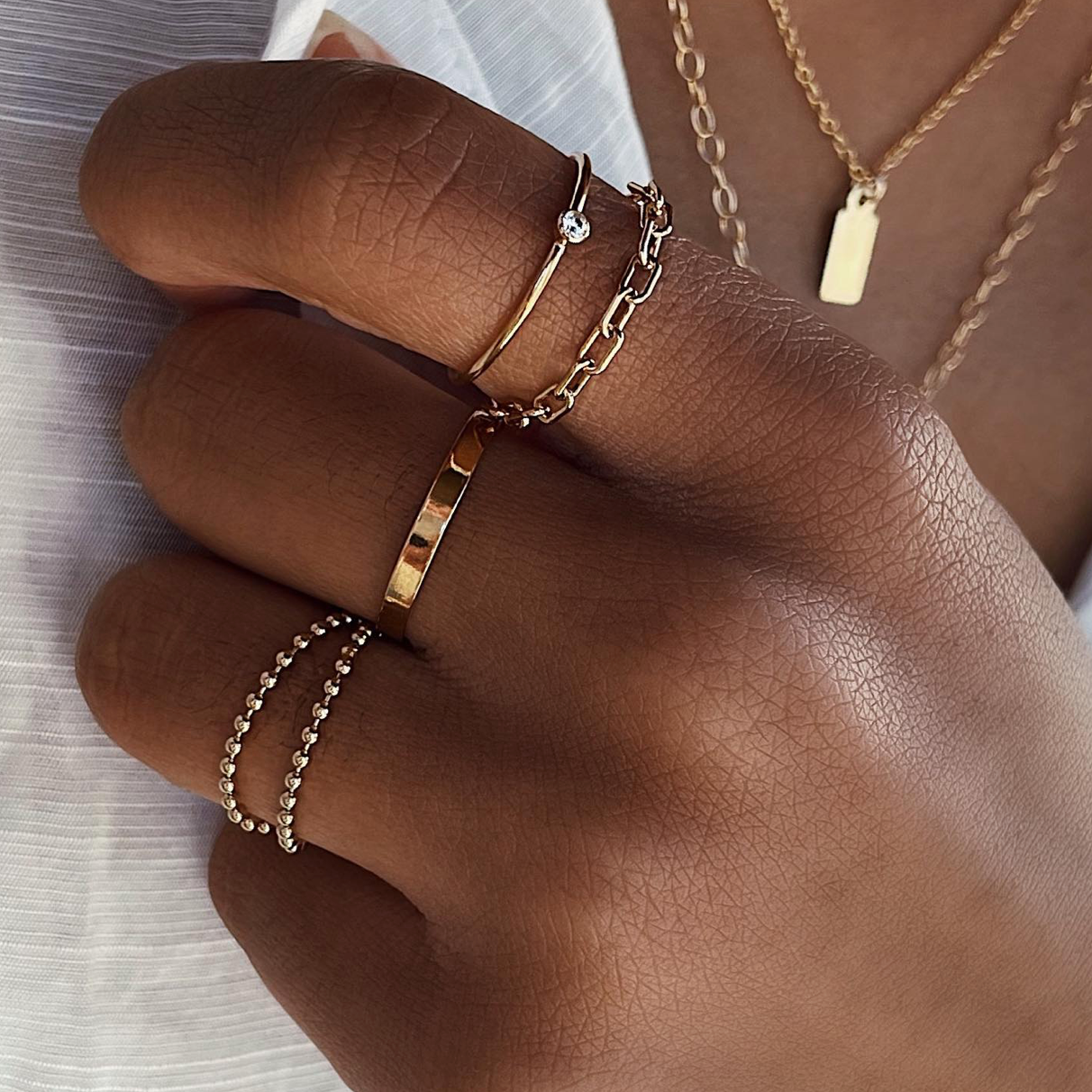 14K Baby Diamond Ring