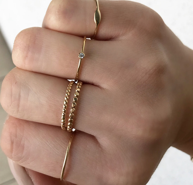 14K Baby Diamond Ring