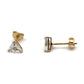 14K Gold Triangle Stud Earrings