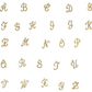 14K Gold Filled Script Initial Necklace