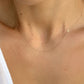 14K TINY Sideways Initial Necklace