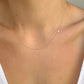 14K TINY Sideways Initial Necklace